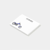 Afbeelding cartoon motorfiets post-it® notes (Schuin)