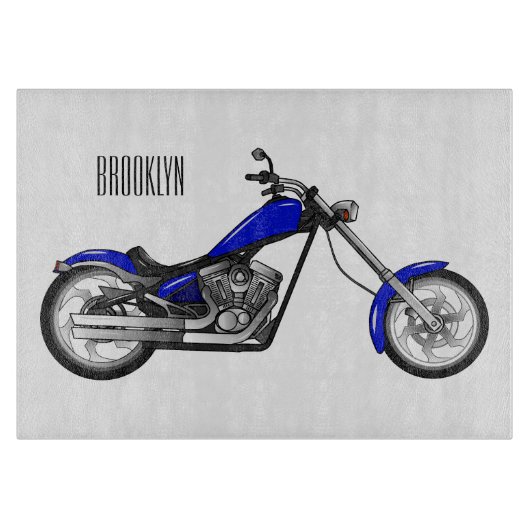 Afbeelding cartoon motorfiets snijplank (Voorkant)