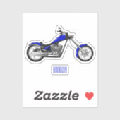 Afbeelding cartoon motorfiets sticker (Vel)