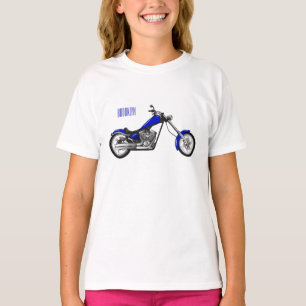 Afbeelding cartoon motorfiets t-shirt