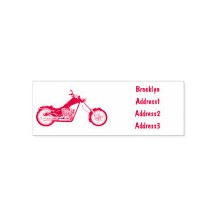 Afbeelding cartoon motorfiets zelfinktende stempel