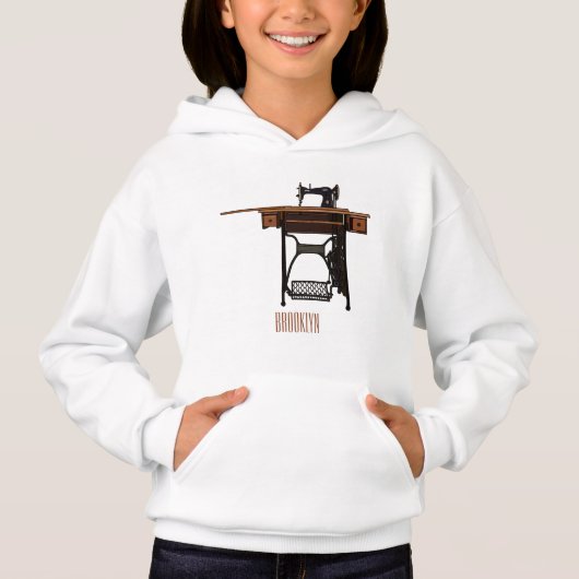 Afbeelding cartoon naaimachine (Voorkant)