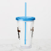 Afbeelding cartoon naaimachine acryl drinkbeker (Rechts)