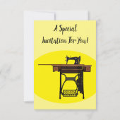 Afbeelding cartoon naaimachine kaart (Achterkant)