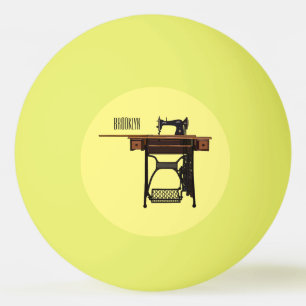 Afbeelding cartoon naaimachine pingpongballen