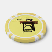 Afbeelding cartoon naaimachine poker chips (Enkel)