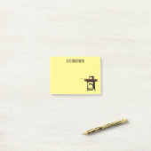 Afbeelding cartoon naaimachine post-it® notes (Op bureau)