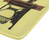 Afbeelding cartoon naaimachine snijplank (Hoek)