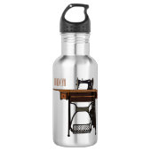 Afbeelding cartoon naaimachine waterfles  (Voorkant)