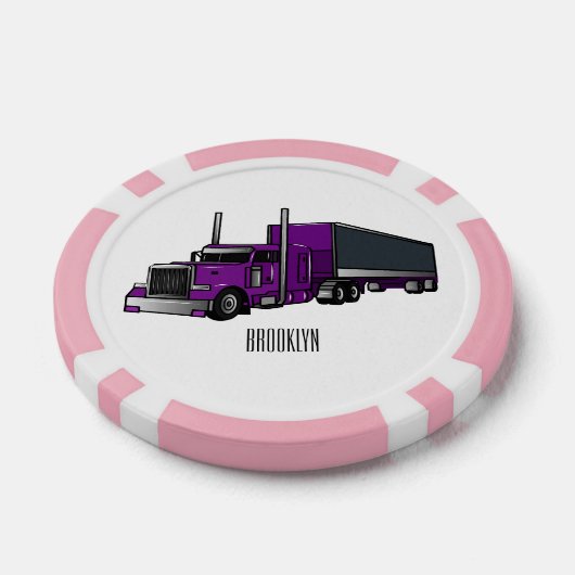 Afbeelding cartoon oplegger poker chips (Enkel)