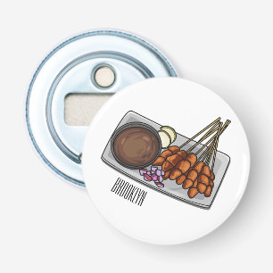 Afbeelding cartoon satay button flesopener