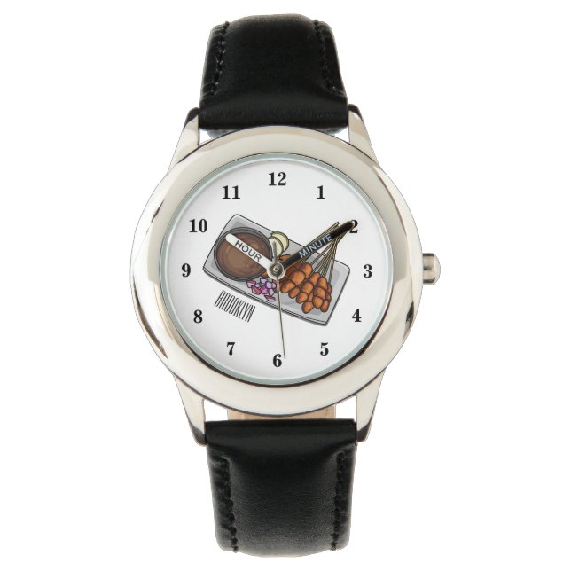 Afbeelding cartoon satay horloge (Voorkant)