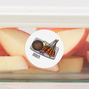 Afbeelding cartoon satay labels