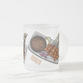 Afbeelding cartoon satay matglas koffiemok (Voorkant rechts)