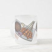 Afbeelding cartoon satay matglas koffiemok (Voorkant links)