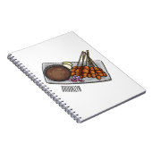 Afbeelding cartoon satay notitieboek (Rechterzijde)