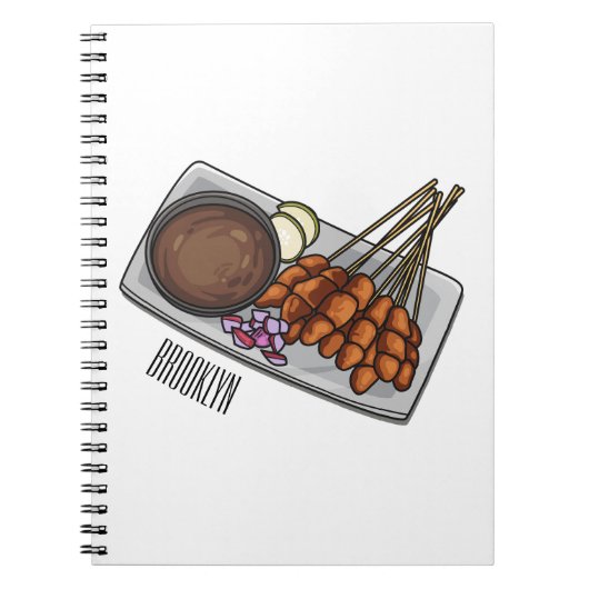 Afbeelding cartoon satay notitieboek (Voorkant)