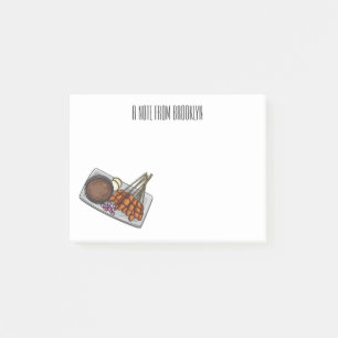 Afbeelding cartoon satay post-it® notes