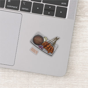 Afbeelding cartoon satay sticker
