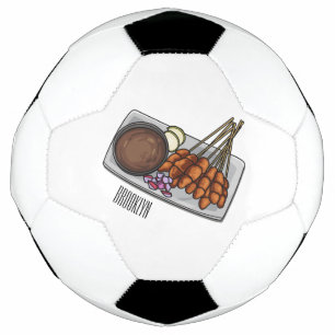 Afbeelding cartoon satay voetbal
