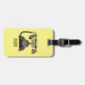 Afbeelding cartoon telefoon bagagelabel (Voorkant horizontaal)