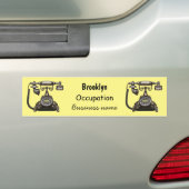 Afbeelding cartoon telefoon bumpersticker (Op auto)