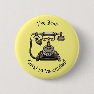 Afbeelding cartoon telefoon ronde button 5,7 cm
