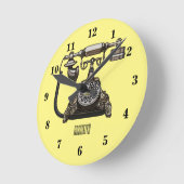 Afbeelding cartoon telefoon ronde klok (Hoek)