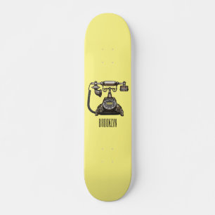 Afbeelding cartoon telefoon skateboard