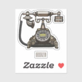 Afbeelding cartoon telefoon sticker (Vel)