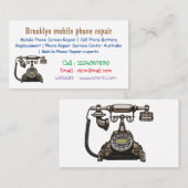 Afbeelding cartoon telefoon visitekaartje (Voorkant / Achterkant)