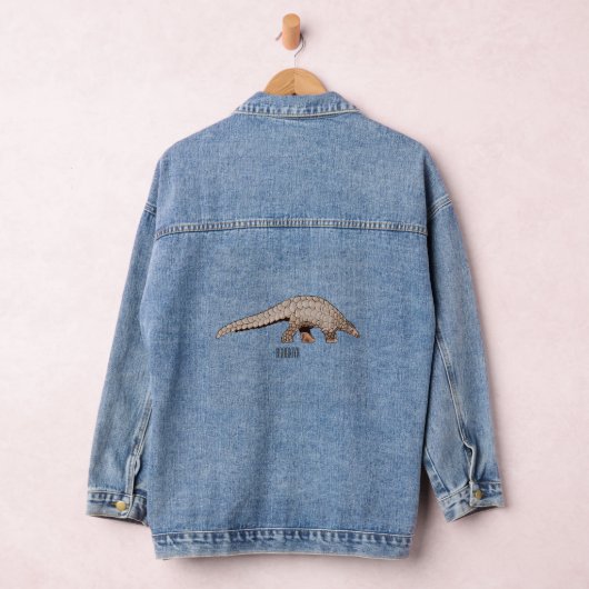 Afbeelding cartoon van pangoline denim jacket (Hangar)