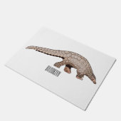 Afbeelding cartoon van pangoline deurmat (Schuin)