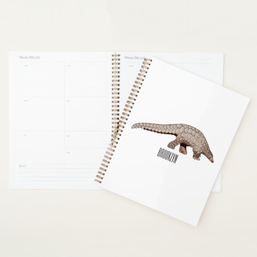 Afbeelding cartoon van pangoline planner (Display)