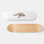 Afbeelding cartoon van pangoline skateboard (Horizontaal)