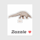 Afbeelding cartoon van pangoline sticker (Vel)