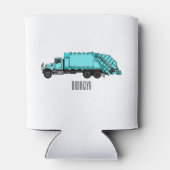 Afbeelding cartoon vuilniswagen blikjeskoeler (Achterkant)