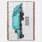 Afbeelding cartoon vuilniswagen deken (Voorkant Verticaal)