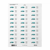 Afbeelding cartoon vuilniswagen etiket (Full Sheet)