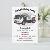 Afbeelding cartoon vuilniswagen kaart (Staand voorkant)