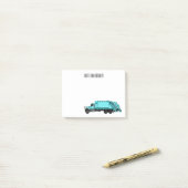 Afbeelding cartoon vuilniswagen post-it® notes (Op bureau)