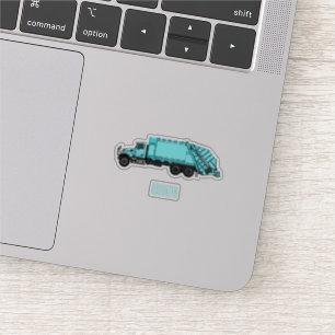 Afbeelding cartoon vuilniswagen sticker