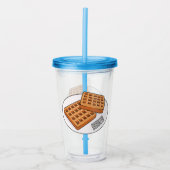 Afbeelding cartoon Wafel Acryl Drinkbeker (Voorkant)