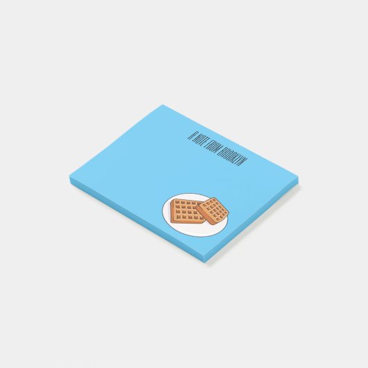 Afbeelding cartoon Wafel Post-it® Notes (Schuin)