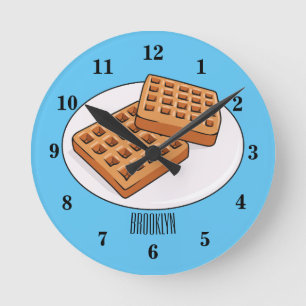 Afbeelding cartoon Wafel Ronde Klok