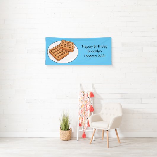 Afbeelding cartoon Wafel Spandoek (Insitu)