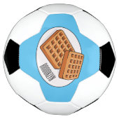Afbeelding cartoon Wafel Voetbal (Gedraaid)