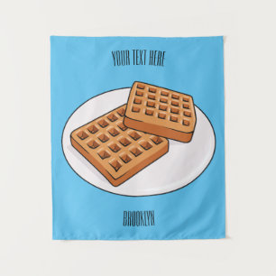 Afbeelding cartoon Wafel Wandkleed