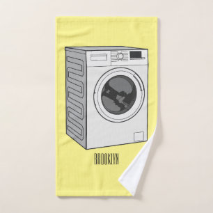 Afbeelding cartoon wasmachine bad handdoek