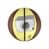 Afbeelding cartoon wasmachine basketbal (Verticaal)